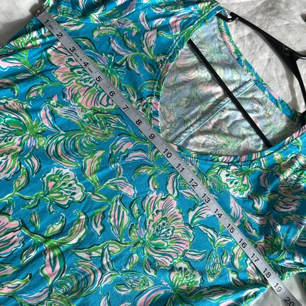 Lilly Pulitzer Tessa Print Cumulus Blue Chick Magnet Floral Dress Size Medium - Picture 6 of 7